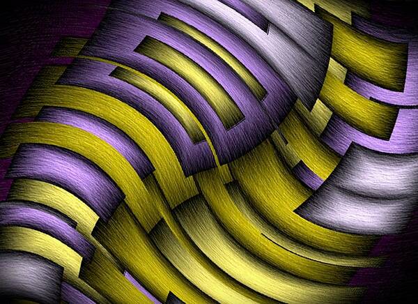 Abstract Poster featuring the digital art An Abstract Slope by Terry Mulligan