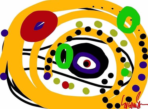Abstract Poster featuring the digital art An Eye on You by Susan Fielder