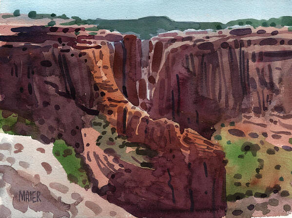 Canyon De Chelly Poster featuring the painting Antelope House Overlook 2006 by Donald Maier