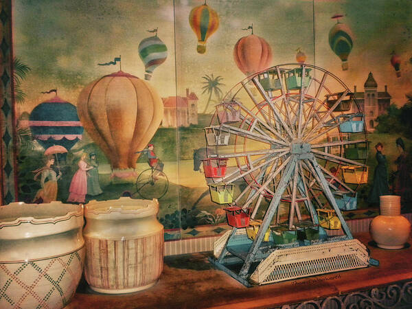 Toy Poster featuring the photograph Antique Ferris Wheel Walt Disney World MP by Thomas Woolworth