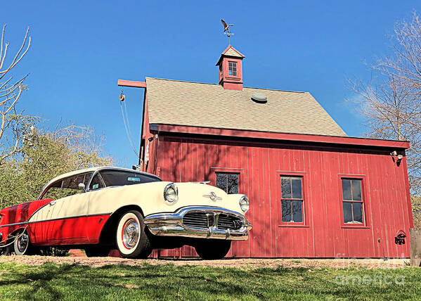 1956 Oldsmobile Poster featuring the photograph Antique Oldsmobile by Janice Drew