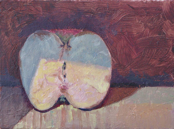 Still Poster featuring the painting Apple Half by Robert Bissett