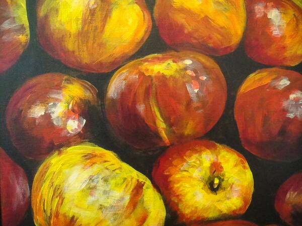 Apples Poster featuring the painting Apples by Edith Hunsberger