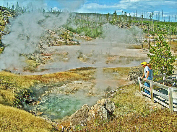 Artist's Paint Pots In Yellowstone National Park Poster featuring the photograph Artist's Paint Pots in Yellowstone National Park, Wyoming by Ruth Hager