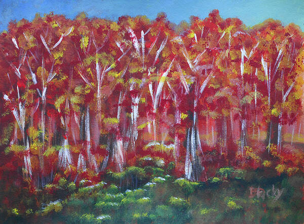 Fall Poster featuring the painting Aspen Fall by Donna Blackhall