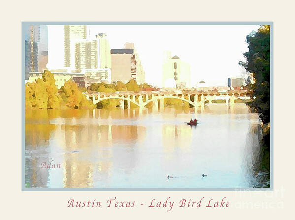 Austin Texas Poster featuring the photograph Austin Texas - Lady Bird Lake - Mid November - Two - Art Detail Poster by Felipe Adan Lerma