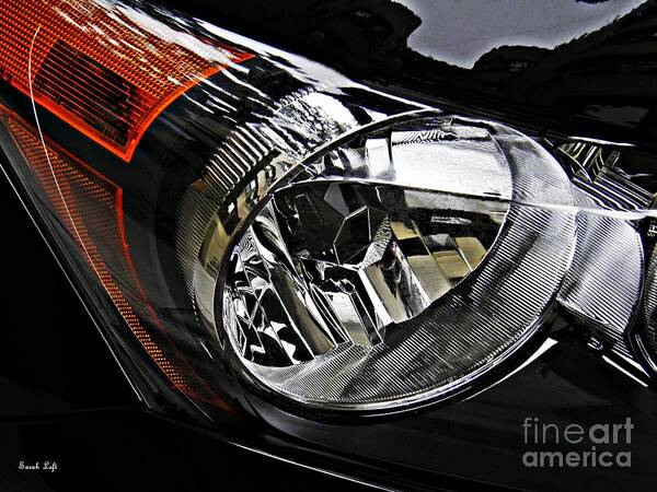 Headlight Poster featuring the photograph Auto Headlight 177 by Sarah Loft