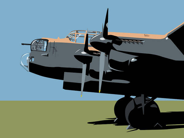Avro Poster featuring the digital art Avro Lancaster Bomber by Michael Tompsett