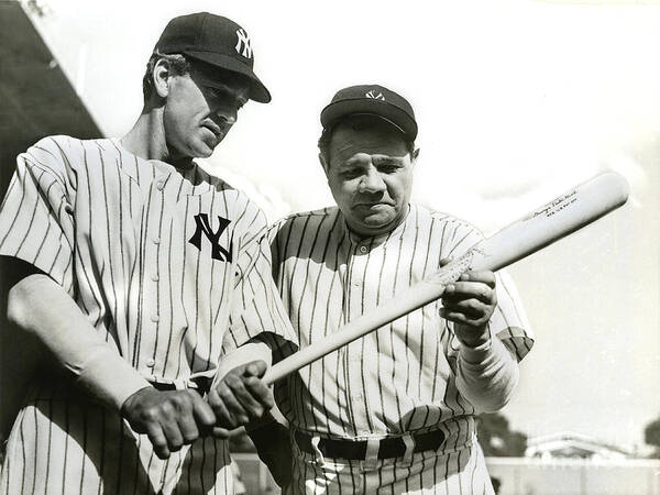 Babe Ruth Poster featuring the photograph Babe Ruth and Lou Gehrig by Jon Neidert