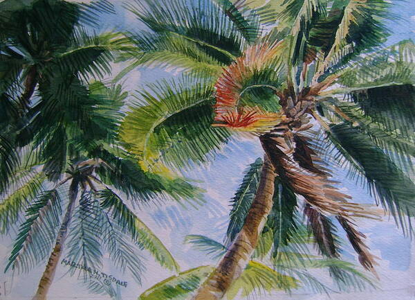 Barbados Poster featuring the painting Island Breezes by Martha Tisdale