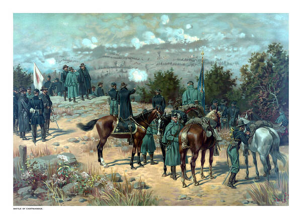 Missionary Ridge Poster featuring the painting Battle Of Chattanooga by War Is Hell Store
