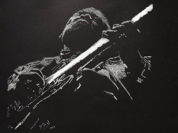 B. B. King (pour Blues Boy) Poster featuring the pastel BB King by David Briot