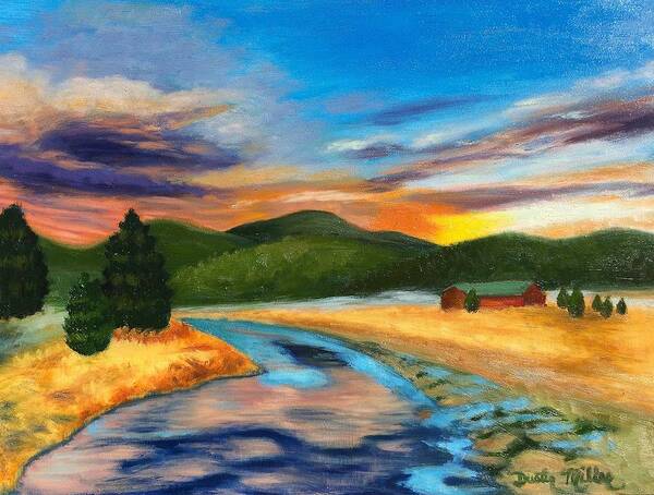 Art Poster featuring the painting Bear Creek Colorado by Dustin Miller