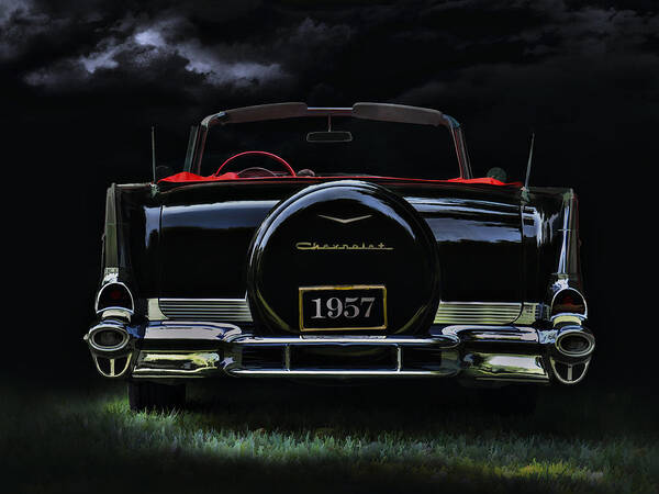 Classic Poster featuring the digital art Bel Air Nights by Douglas Pittman