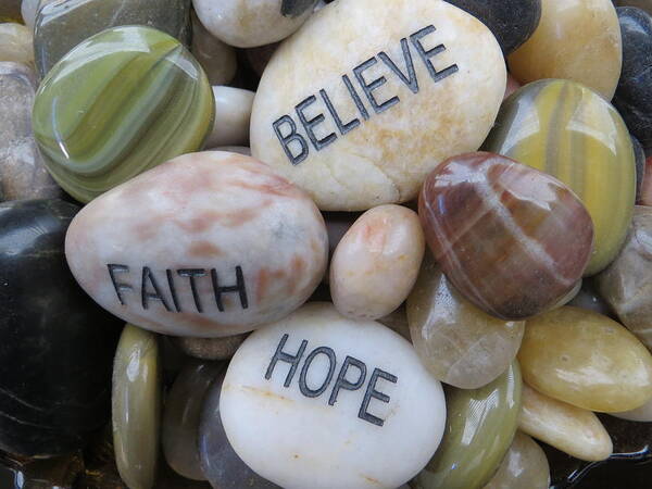 Photography Poster featuring the painting Believe Faith Hope by Soraya Silvestri