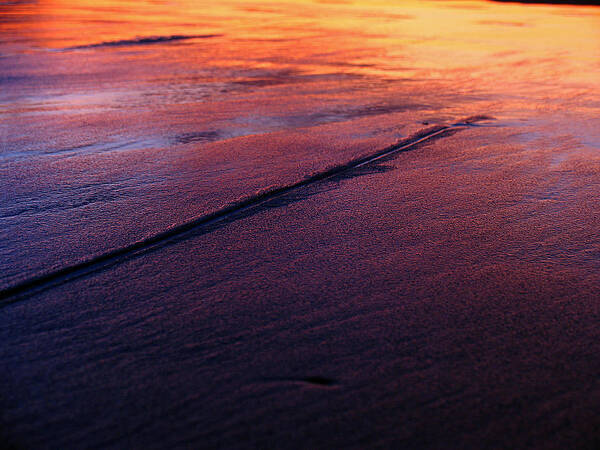 Beach Poster featuring the photograph Beneath an Orange Sky by Juergen Roth