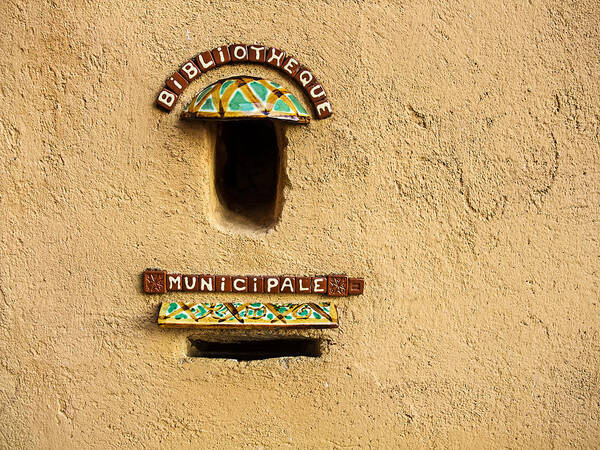 Biot Poster featuring the photograph Bibliotheque Municipale by Gary Karlsen