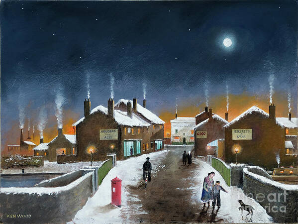 England Poster featuring the painting Black Country Winter - England by Ken Wood