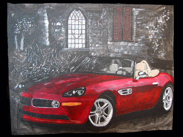 Bmw. Z8 Poster featuring the painting Bmw Z8 by Richard Le Page