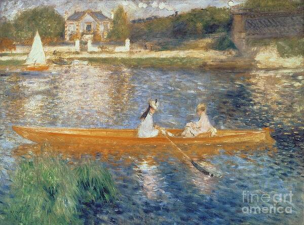 Boating On The Seine Poster featuring the painting Boating on the Seine by Pierre Auguste Renoir