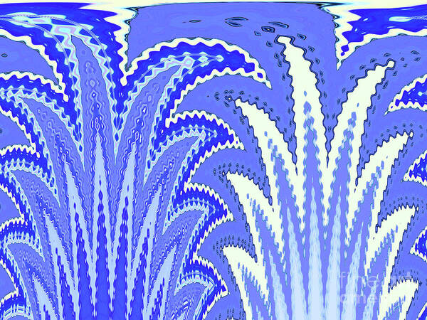 Botanical Poster featuring the digital art Botanicals In Blue by Ann Johndro-Collins