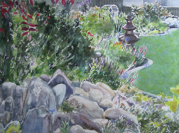 Garden Poster featuring the painting Brandenberg Garden by Madeleine Arnett