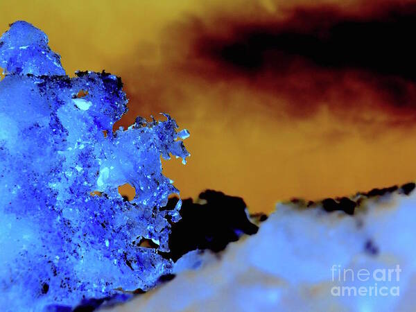 Crystals Poster featuring the photograph Burning Crystals Abstract 002 by Jor Cop Images