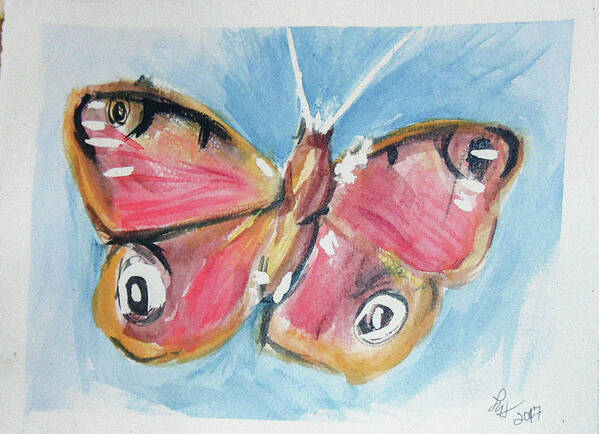  Poster featuring the painting Butterfly 3 by Loretta Nash