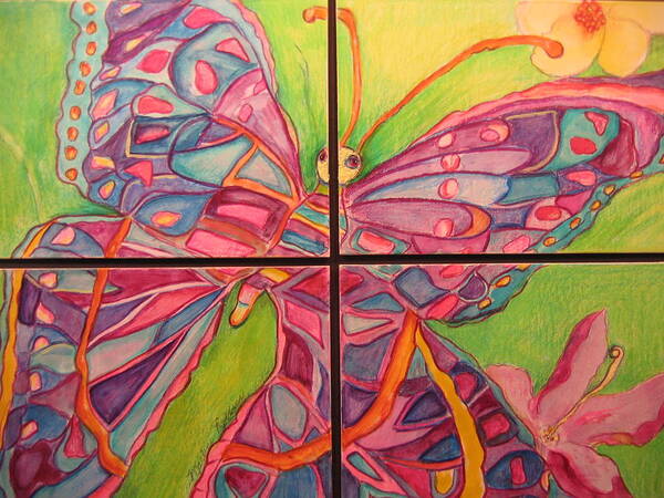 Butterfly Poster featuring the painting Butterfly Joy by Marlene Robbins
