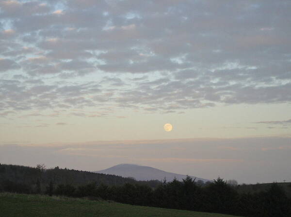 Irish Moonrise Over Slievenamon Poster featuring the photograph By The Rising of the Moon by Suzanne Oesterling