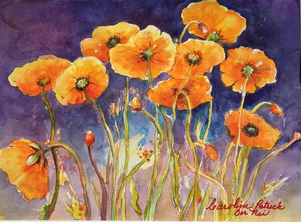 California Poppies Poster featuring the painting California Poppies by Caroline Patrick