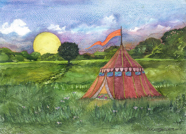 Calliope Poster featuring the painting Calliope's Tent by Casey Rasmussen White