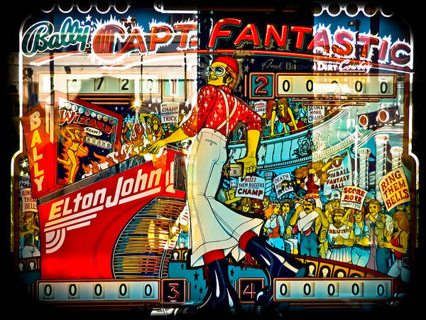 Pinball Poster featuring the photograph Captain Fantastic - Pinball by Colleen Kammerer