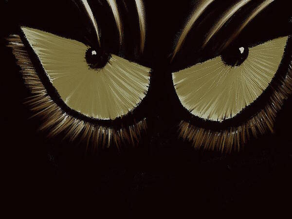 Digital Art Poster featuring the digital art Cat Eyes 2 by James Adger
