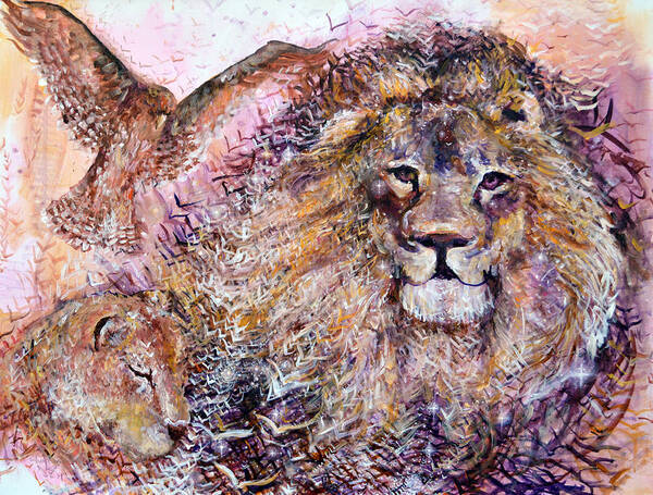 Cecil Poster featuring the painting Cecil The Lion by Ashleigh Dyan Bayer