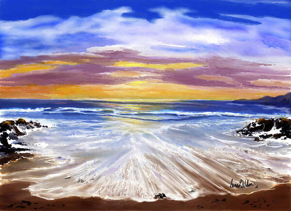 Shoreline Poster featuring the painting Changing Tide by Sena Wilson