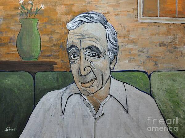 Charles Aznavour Poster featuring the painting Charles Aznavour by Reb Frost