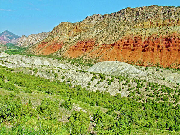 Cliffs In Flaming Gorge National Recreation Area Poster featuring the photograph Cliffs in Flaming Gorge National Recreation Area, Utah by Ruth Hager