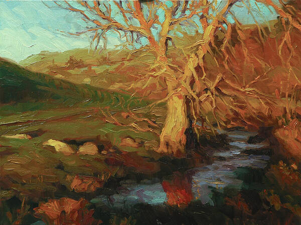 Landscape Poster featuring the painting Close of Day by Steve Henderson