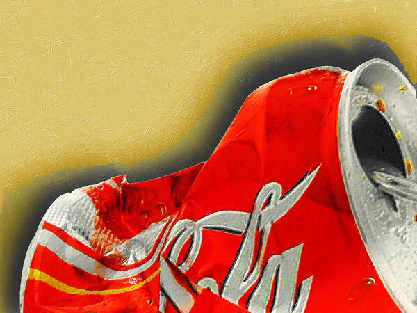 Coca-cola Poster featuring the painting Coca-Cola Can Crush Gold by Tony Rubino