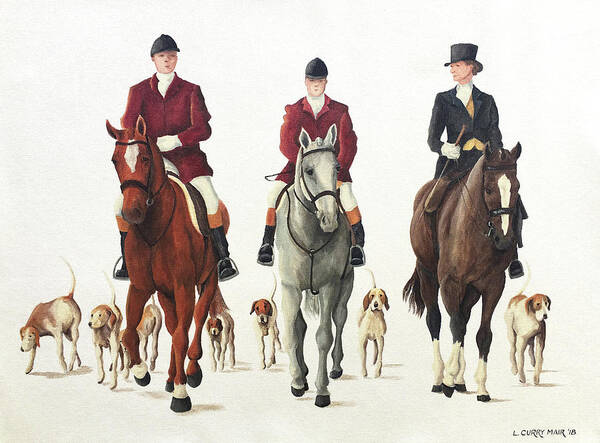 Foxhunt Poster featuring the painting Coming Home II by Lisa Curry Mair