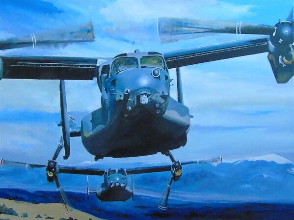 V22 Poster featuring the painting Coming Home to Roost by Terence R Rogers