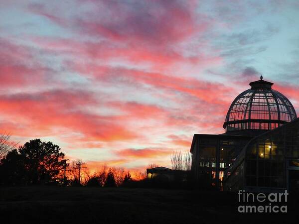 Conservatory Poster featuring the photograph Conservatory at Sunset by Jean Wright