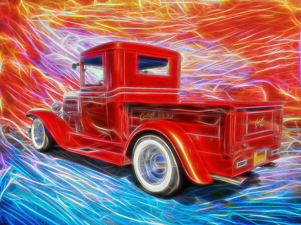 Chevy Truck Poster featuring the digital art Coolville by Rick Wicker