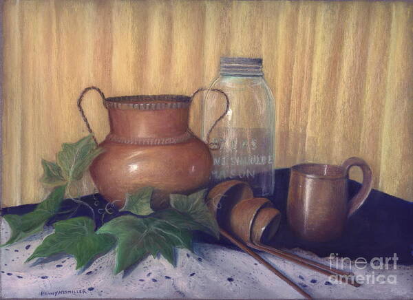 Pastel Art Work Poster featuring the painting Copper and Glass by Penny Neimiller