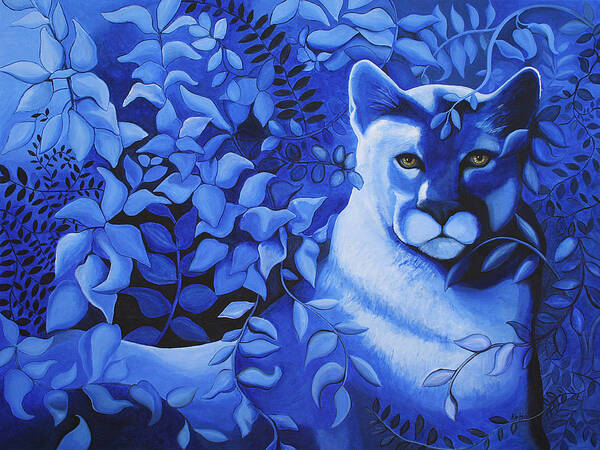 Cougar Poster featuring the painting Cougar by Bonnie Kelso