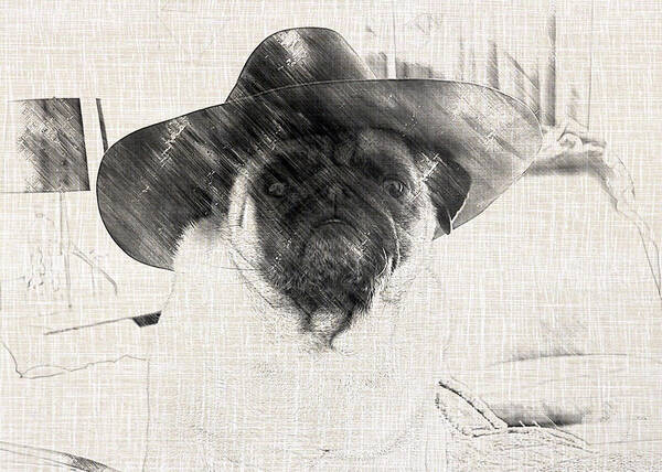 Pug Poster featuring the photograph Cowboy Pug by Jackson Pearson