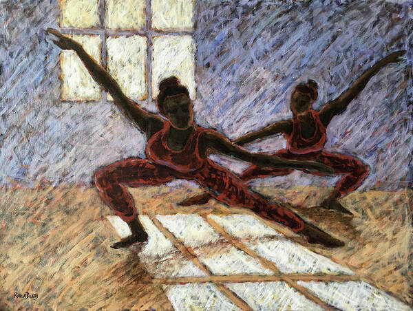 Painting Poster featuring the painting Dancers Near a Window by Karla Beatty