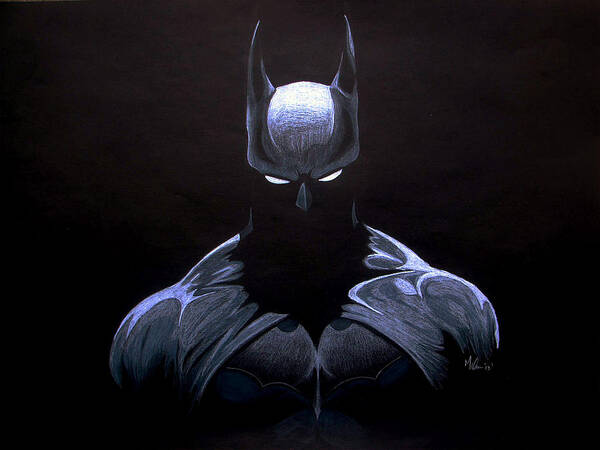 Superman V Batman Poster featuring the mixed media Dark Knight by Marcus Quinn