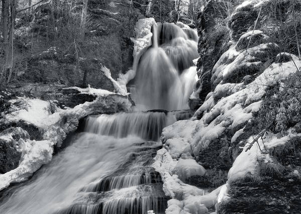 Waterfall Poster featuring the photograph Dingmans Falls In Winter by Stephen Vecchiotti